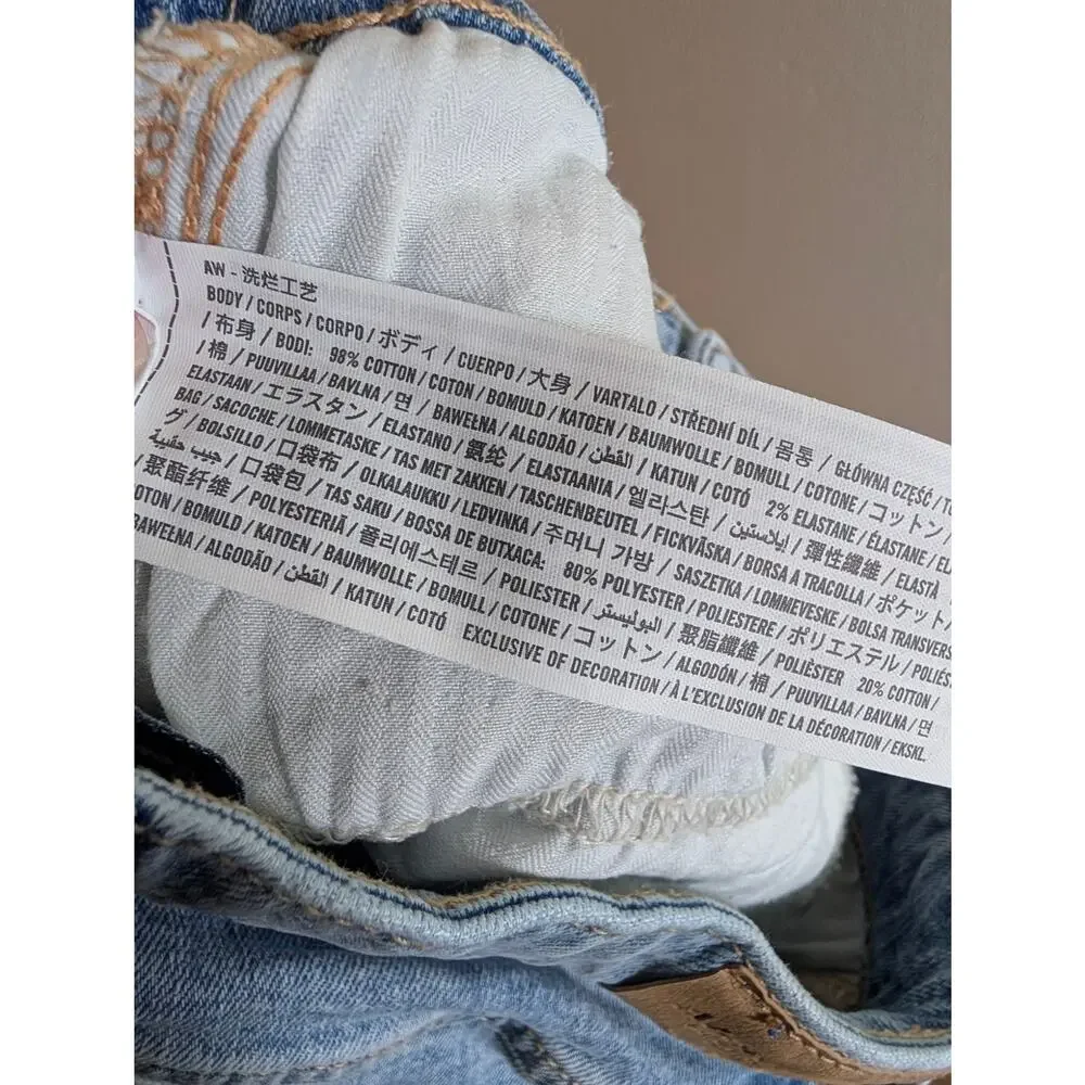 Abercrombie Kids Girls Bottoms, Light Wash High Rise Wide Leg Jeans, Sz 11/12R